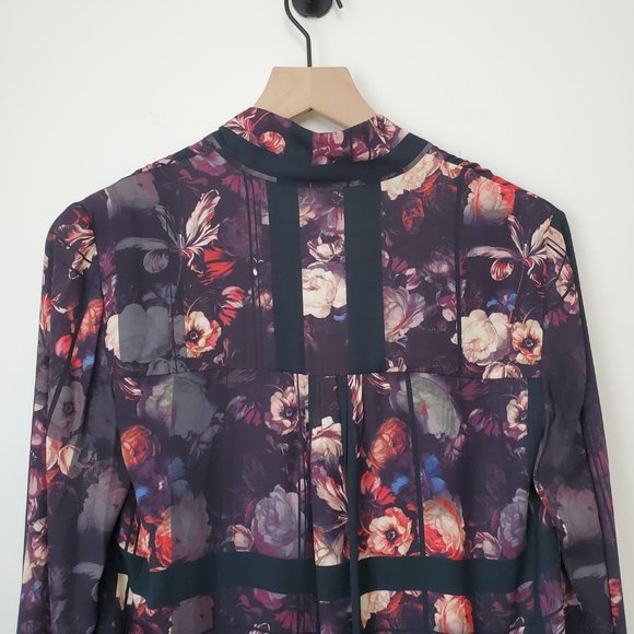 Thakoon Addition Silk Floral Long Sleeve Dress / 0 - Picture 6 of 10
